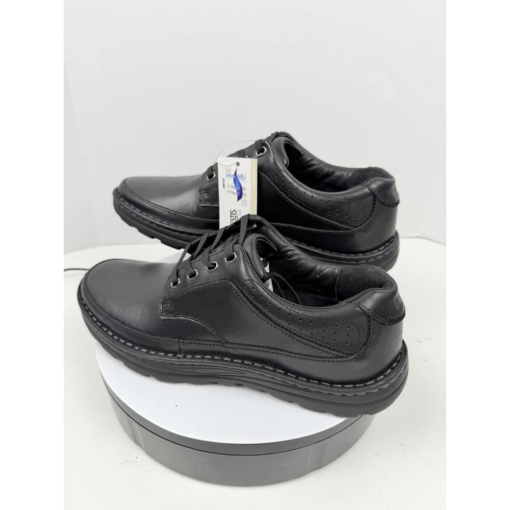 Drew Orthopedic Arch Support Men's Black Leather Comfort Oxford Dress Shoes 10 N